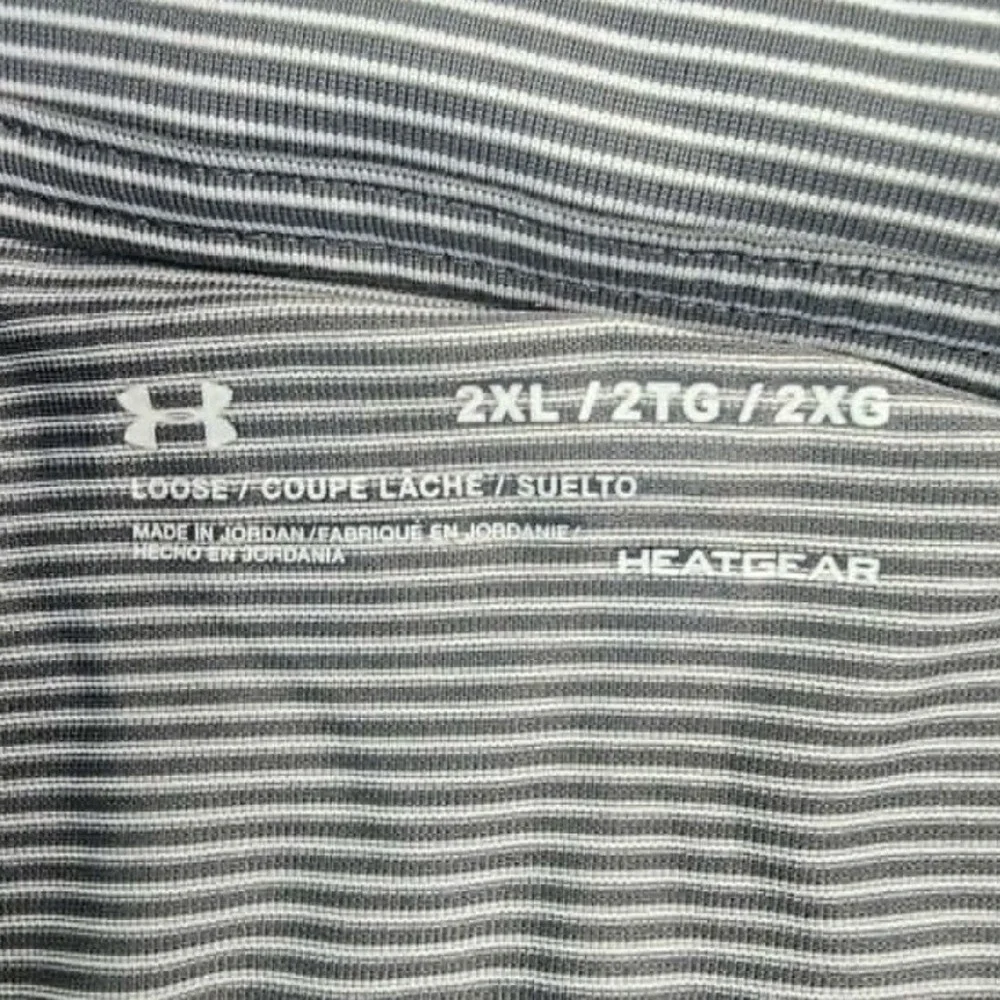 Under Armour Southern Comfort HeatGear Gray Striped Mens 2XL Pullover 1/4 Zip UA